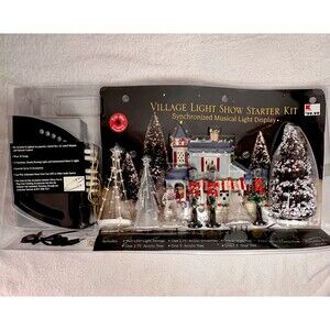 VTG NEW Christmas Village Musical Light Display 20 Songs Santa’s Best READ